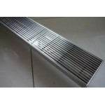 304 Stainless Steel Grated Floor Drain 100mm Outlet 800 Long